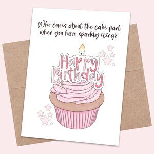 Cute Birthday Card, 4.25" x 5.5", Funny Birthday Card for a Friend, Blank Inside